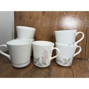 Corelle Veranda Mugs Cups Set of 6 Excellent Condition